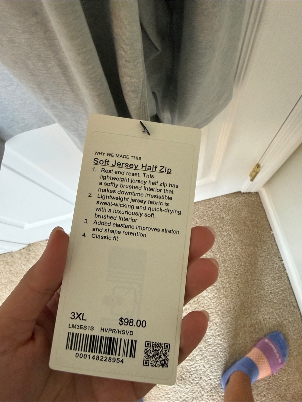 lululemon light gray mock-neck quarter-zip pullover - Picture 3 of 5